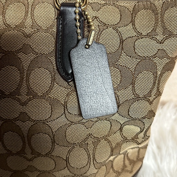 Coach F29958 Signature Jacquard Zip Tote Bag - Khaki/Brown - Picture 4 of 15